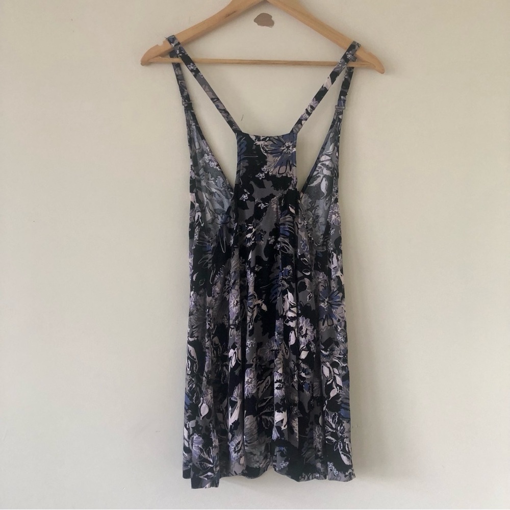 Free People Jump & Jive Floral Print Button-Down Ultra Mini Dress Size 2 - Picture 7 of 8